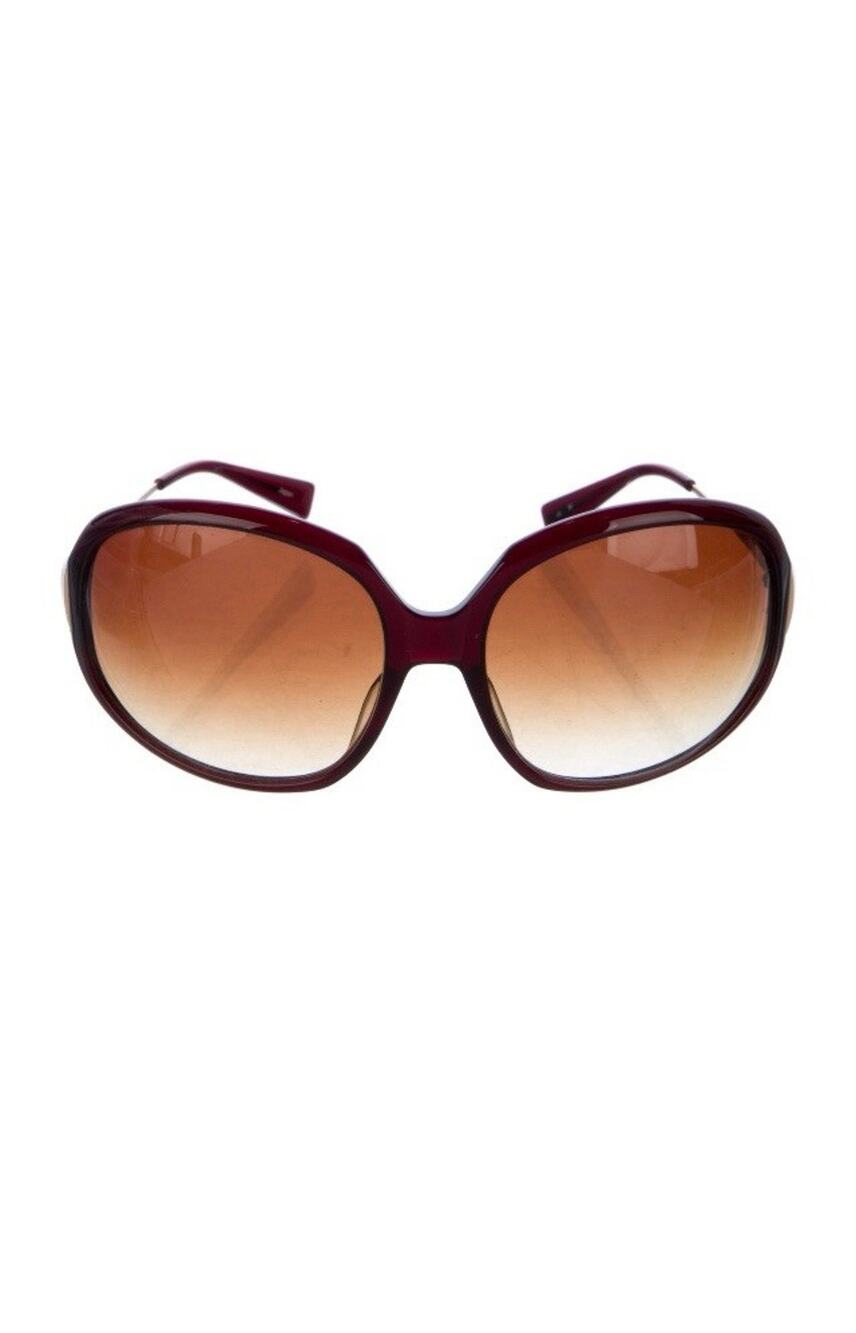 Oliver Peoples 478858 Oversize Sunglasses Brown Burgundy Gradient Lenses Women